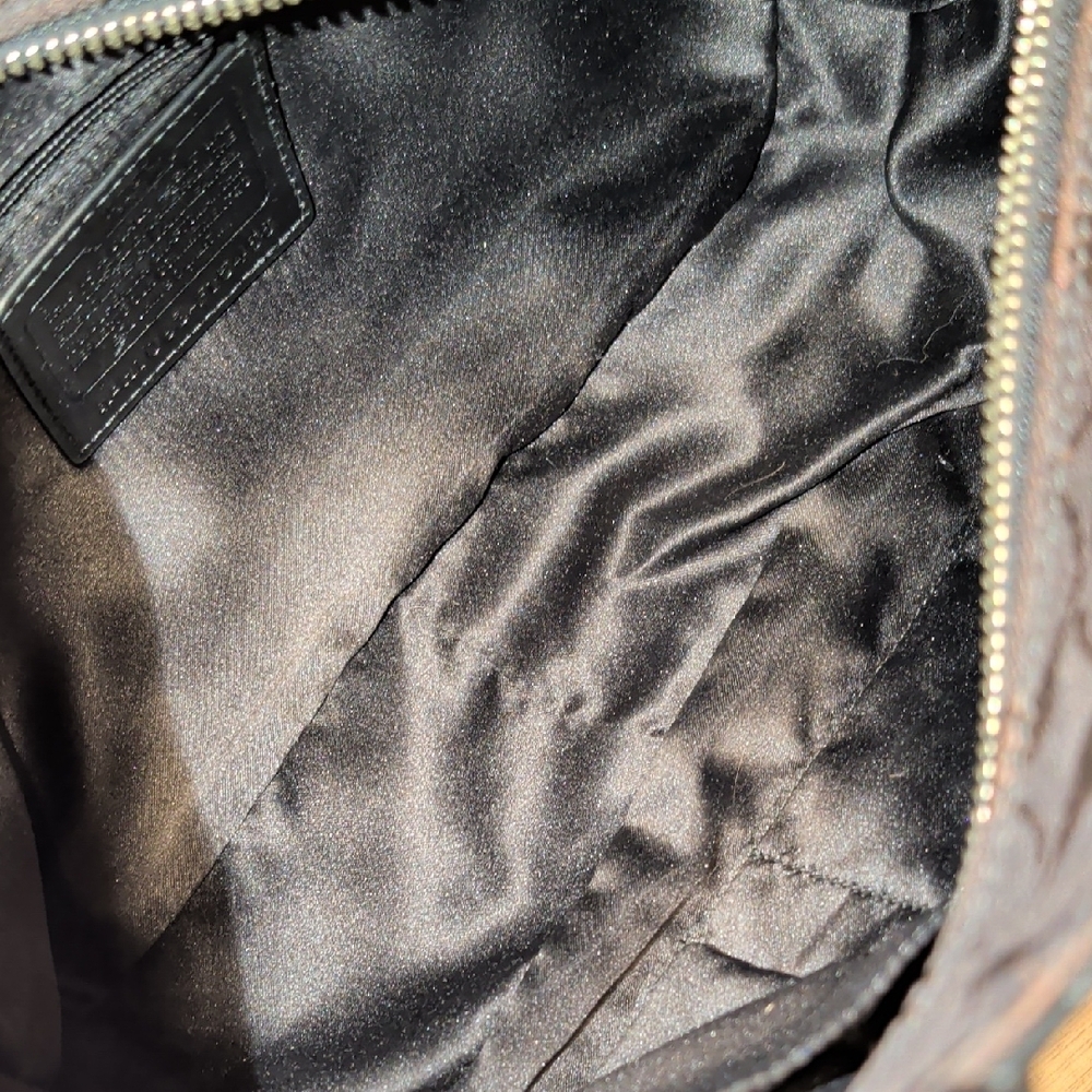 Coach Black and Brown Circle Pattern Tote - Picture 5 of 5